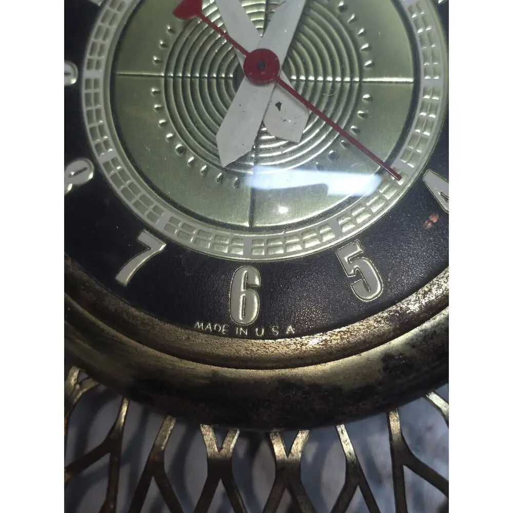 Mid Century Modern Starburst Clock Mastercrafters Working 18” Retro Brutalist